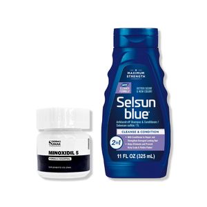 Minoxidil Caps + Shampoo Acondicionador Anticaspa Sulf. De Selenio 1%