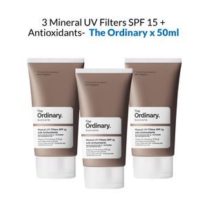 Mineral UV Filters SPF 15 + Antioxidants The Ordinary 50ml 3 Unidades