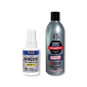 Locion Minoxin 60ml + Shampoo Voss 3 En 1 For Men 500ml