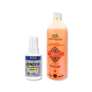 Locion Minoxin 60ml + Shampoo Antiresiduo 1Lt