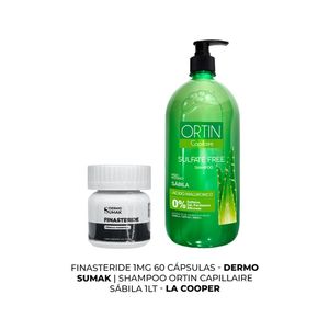 Finasteride 1Mg X 60 Capsulas + Shampoo Ortin Sábila 1Lt