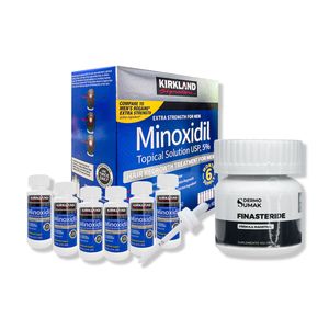 6 Minoxidil Liquido Kirkland + Finasteride 1mg X 60 Capsulas