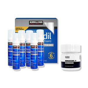 6 Minoxidil Espuma Kirkland + Minoxidil 5mg 60 Caps