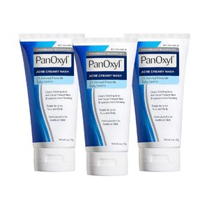 Limpiador Facial Cremoso para Acne Panoxyl 170Gr 3 Unidades