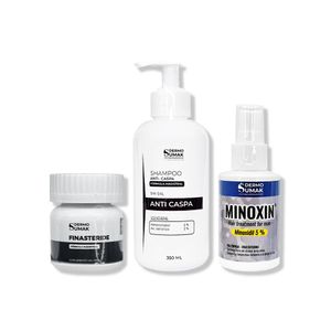 Finasteride 1mg X 60 Capsulas + Shampoo Anticaspa 350ml + Locion Minoxin 60ml