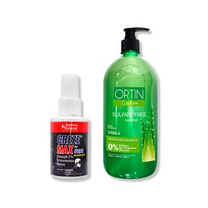 Locion Creze Max Formen 60ml + Shampoo Ortin Sabila 1Lt