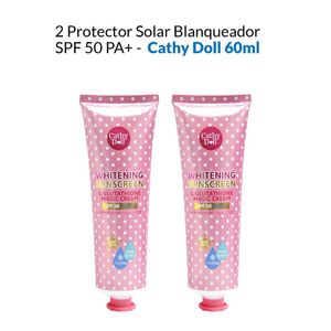 Protector Solar Blanqueador SPF 50 PA+++ Cathy Doll 60ml 2 Unidades