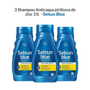 Shampoo Anticaspa piritiona de zinc 1% Selsun Blue 325ml 3 Unidades