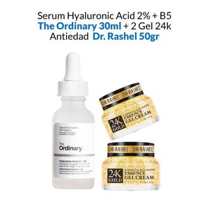 Serum Hyaluronic Acid 2% The Ordinary 30ml + 2 Gel 24k Anti edad 50Gr