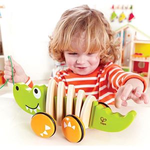 Cocodrilo De Madera Hape De Arrastre
