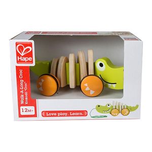 Cocodrilo De Madera Hape De Arrastre