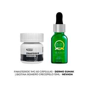 Finasteride 1Mg X 60 Capsulas + Biotina Romero Crecepelo 15Ml