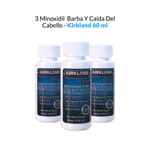 Minoxidil Liquido 60ml Kirkland 3 Unidades