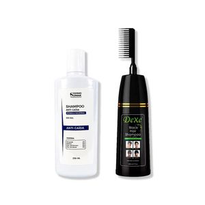 Shampoo Anticaida 250ml + Shampoo Cubre Cana Version Peine 200ml