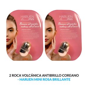 Roca Volcanica Antibrillo Coreano Rosa Brillante Haruen Mini 2 Unid