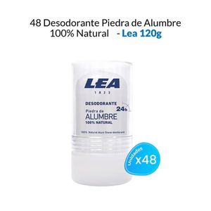 Desodorante Piedra de Alumbre 100% Natural Lea 120Gr 48 Unidades
