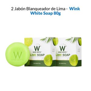 Jabon Blanqueador de Lima Wink White Soap 80Gr 2 Unidades