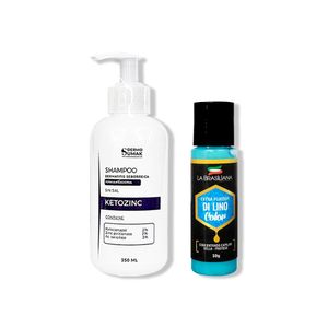Shampoo Ketozinc 350ml + Concentrado Capilar Extra Fijador 30Gr