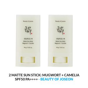 Matte Sun Stick Mugwot + Camelia Spf 50+ Beauty Of Joseon 18ml 2 Uni