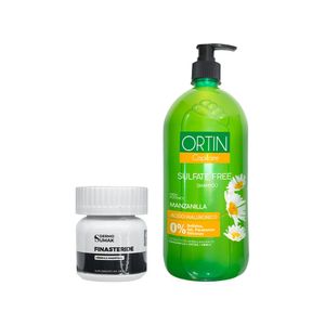 Finasteride 1Mg X 60 Capsulas + Shampoo Ortin Manzanilla 1Lt