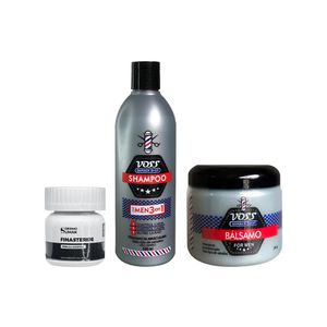 Capsulas Finasteride 1Mg + Shampoo Voss + Acondicionador Bálsamo Voss