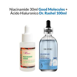 Niacinamide 30ml Good Molecules + Ácido Hialuronico 100ml Dr Rashel