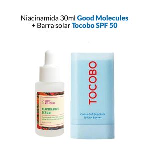 Niacinamide 30ml Good Molecules + Barra solar Tocobo SPF 50 19Gr