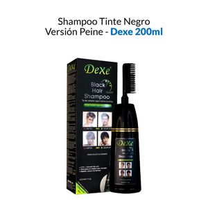 Shampoo Tinte Negro Versión Peine Dexe 200ml