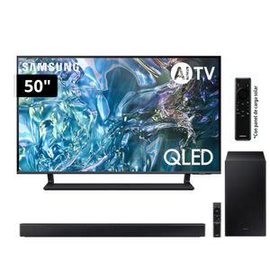 Televisor Samsung QLED Tizen OS Smart Tv 50 4K QN50Q65DAGXPE + Soundbar HW C450