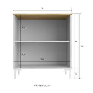 Mueble Bajo de Cocina Victoria 70cm MDP Blanco Casa Mia