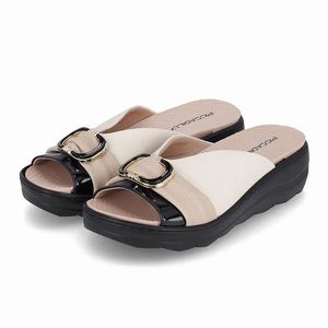 Sandalia Mujer 568067 OFF WHITE/PRETO/MARFIM