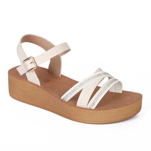 Sandalia Casual Mujer 8023 OFF WHITE