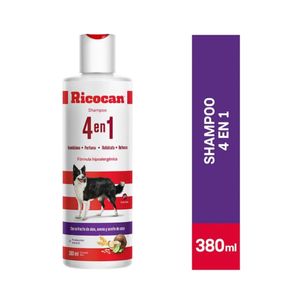 Shampoo para Perros Ricocan Hipoalergénico 4 en 1 380 ml