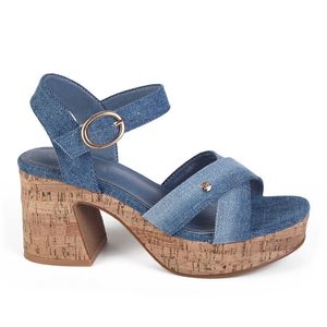 Sandalia Plataforma Moda Mujer 8046 JEANS