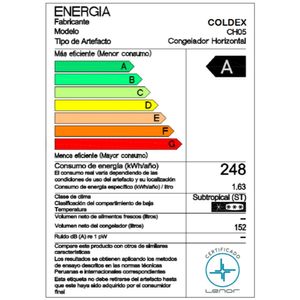 Congeladora Double Action CH-05 152 Lts