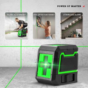 Nivel Láser Pequeño Portátil Mini Línea Automática 2 Líneas Luz Verde Tipo E