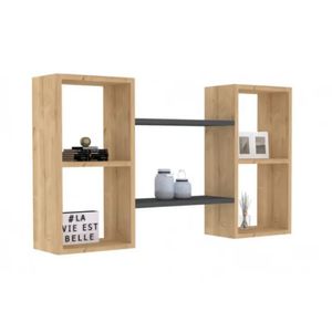 Repisa Flotante Bardenol Duna y Grafito Muebles Bonno