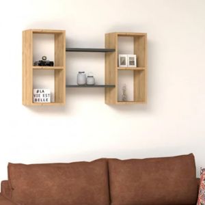 Repisa Flotante Bardenol Duna y Grafito Muebles Bonno