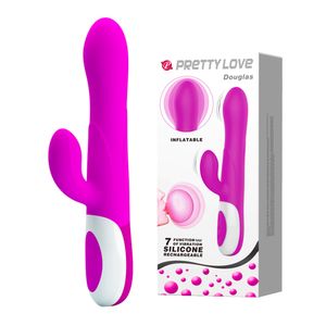 Douglas Pretty Love Rabbit Vibrador con función Inflable Púrpura