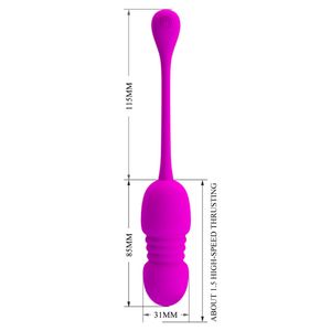 Callieri Pretty Love Huevo Vibrador con Función de empuje Púrpura