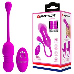 Callieri Pretty Love Huevo Vibrador con Función de empuje Púrpura