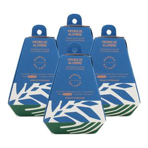Desodorante Mineral Piedra de Alumbre Bamboo Balance 4 unidades