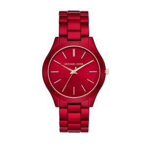 Michael Kors MK3895 Slim Runway - Reloj de pulsera  Rojo