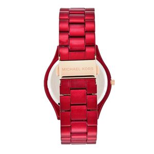 Michael Kors MK3895 Slim Runway - Reloj de pulsera  Rojo