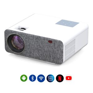 Proyector Smart Android 9.0 Bluetooth Sd500 + Rack Negro