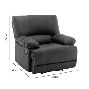 Sillon Reclinable Braulio Con Masaje Gris