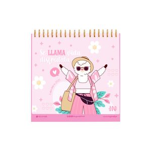 Pack Ingenial LLami Vida: Organizador mensual + set de notas + stickers