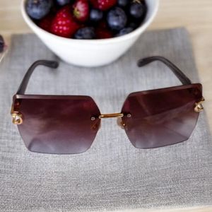 Gafas de Sol Biselada Cuadrada Espejado Mujer PL3950 Azul