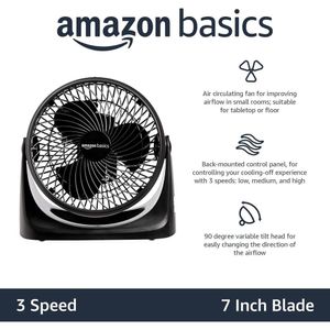 Ventilador Amazon Basics Fanmk01 3 Velocidades