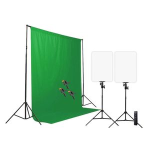 Kit Fondo de tela muselina Chroma + Panel LED Mobet M777 Dúo para fotografía